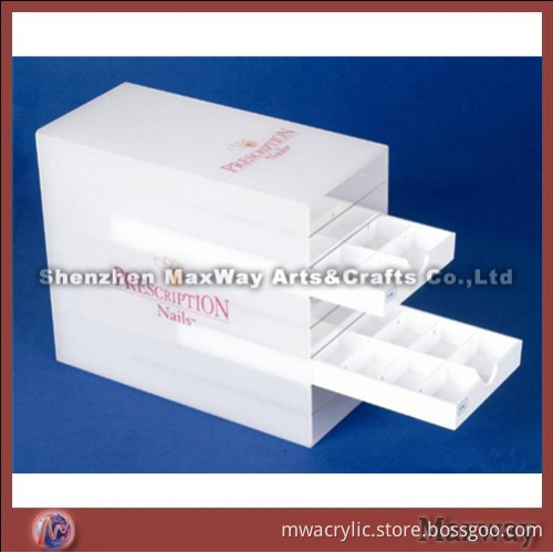 White Elegant Drawer Type Acrylic Cosmetic Box
